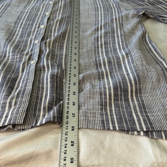 Black‎ Tape_ Women's Purplish-Gray Rayon/Linen Long Sleeve Button Up Shirt Large - Picture 14 of 15